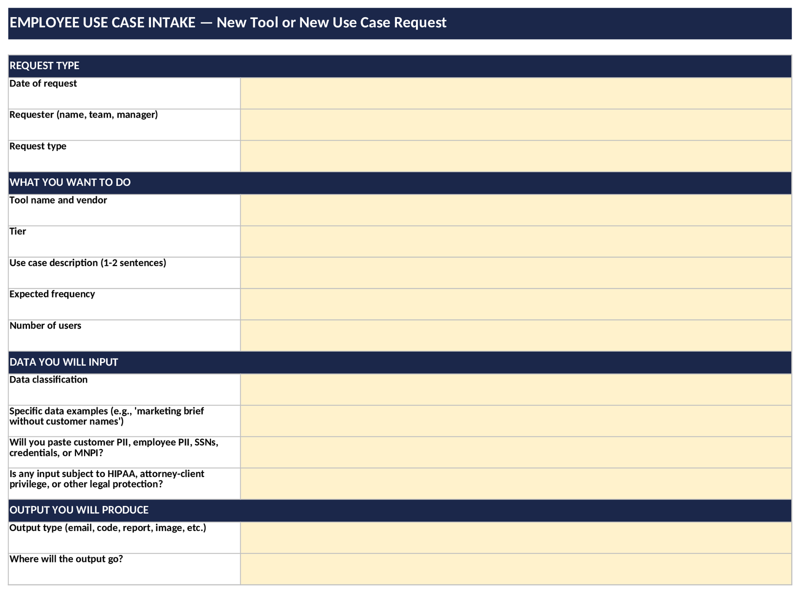 GenAI Employee AUP Kit — sample screenshot