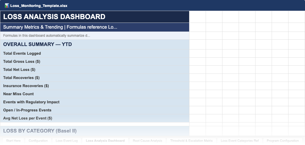 Loss Monitoring & Event Tracking Kit — sample screenshot